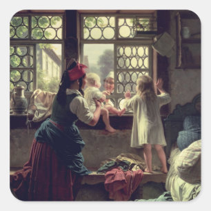 Sticker Carré Bonjour, Cher Père