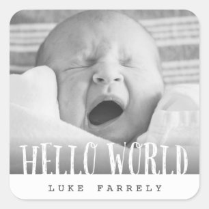 STICKER CARRÉ BONJOUR MONDE