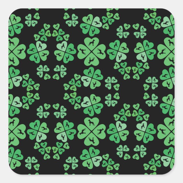 Sticker Carré Bonne Chance (Devant)