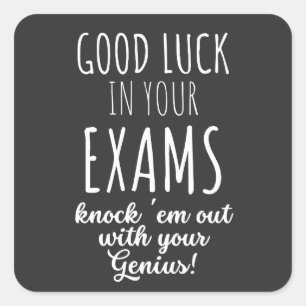 Sticker Carré bonne chance dans vos examens