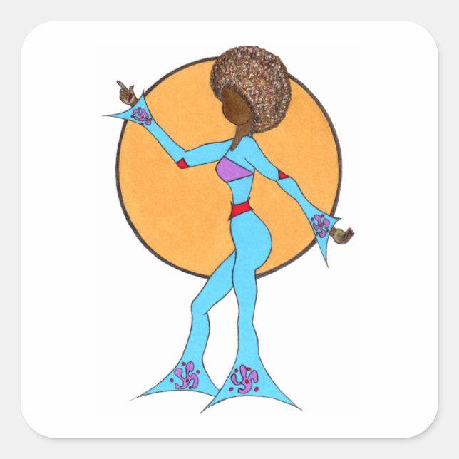 Sticker Carré BONNE DANSE décorée (20 dénombrements) (Devant)