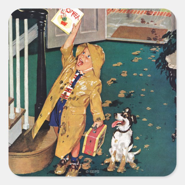 Sticker Carré Bonne fête des mères (Devant)