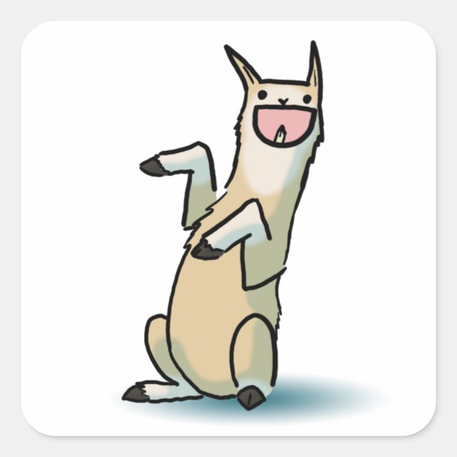Sticker Carré Bonne Llama (Devant)