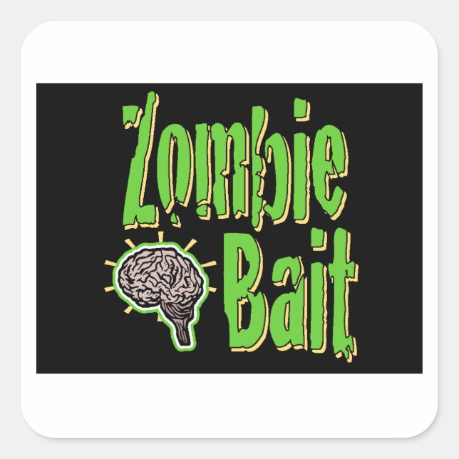 Sticker Carré Bonnet à appât Zombie BG (Devant)