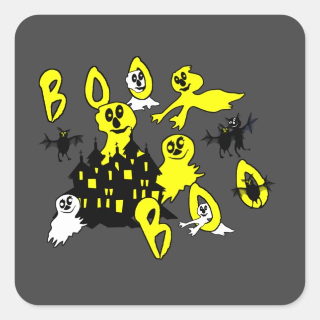 Sticker Carré Boo (Devant)