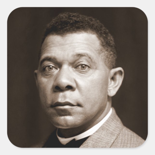 Sticker Carré Booker Washington : African American Educator (Devant)