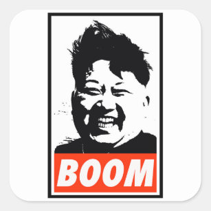 Sticker Carré Boom de l'ONU de Kim Jong