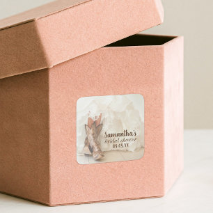 Sticker Carré Boots & Bubbly Texas Bride à Boots Bridal Shower