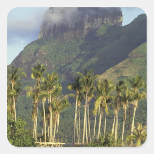 Sticker Carré Bora Bora, Polynésie française Scène de bord de me
