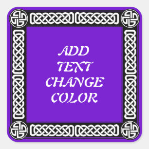 Sticker Carré Bordure celtique de n'importe quelle couleur