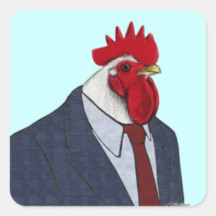 Sticker Carré Boss Rooster