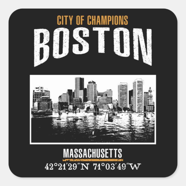 Sticker Carré Boston (Devant)