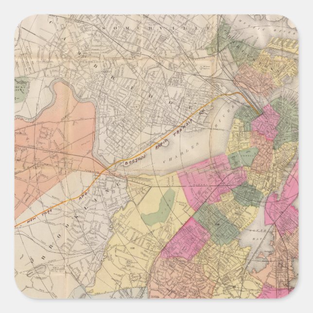 Sticker Carré Boston 2 (Devant)