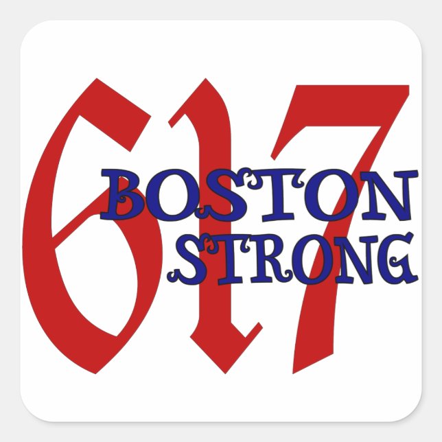 Sticker Carré Boston Strong (Devant)