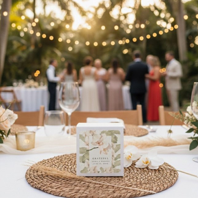 Sticker Carré Botanical Garden Wedding Thank You Favor (Créateur téléchargé)