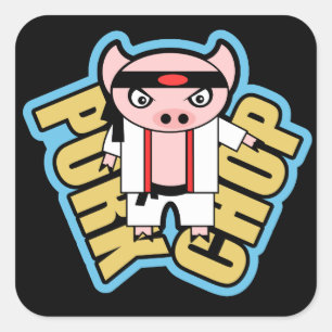 Sticker Carré Bouche de porc