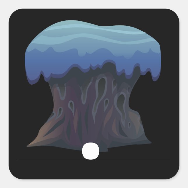 Sticker Carré Bouchon latéral de meubles brillant uralia (Devant)