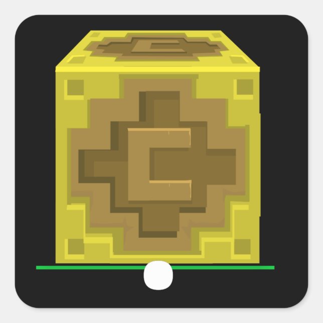 Sticker Carré Boucle de caillou de cassis latéral du mobilier (Devant)