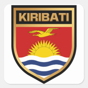 Sticker Carré Bouclier indicateur Kiribati
