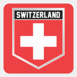 Sticker Carré Bouclier suisse