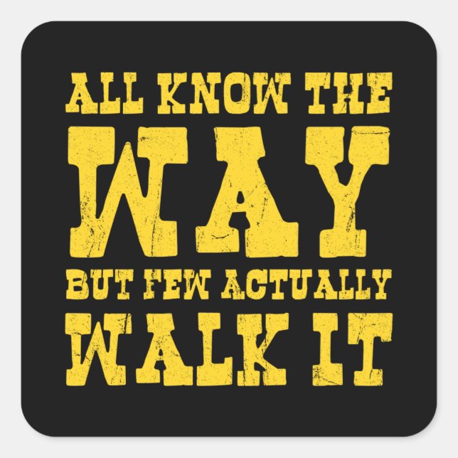 Sticker Carré Bouddhisme zen Spaghetti Style occidental Sticke C (Devant)