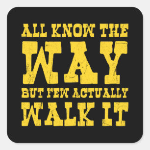 Sticker Carré Bouddhisme zen Spaghetti Style occidental Sticke C