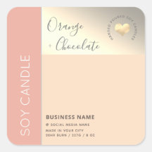 Bougie de soja à la typographie simple et élégante