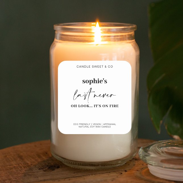 Sticker Carré Bougie Dernière de la nerf personnalisée (Créateur téléchargé)