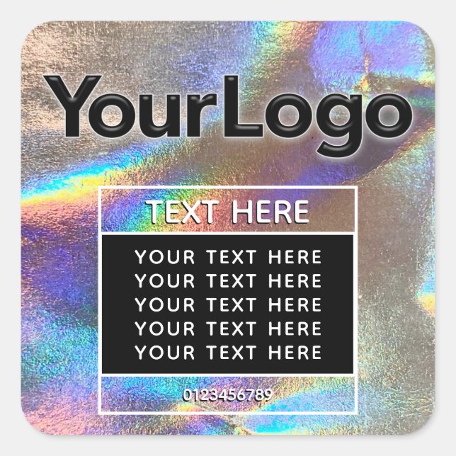 Sticker Carré Bougie Holographique Rainbow Professional artisana (Devant)