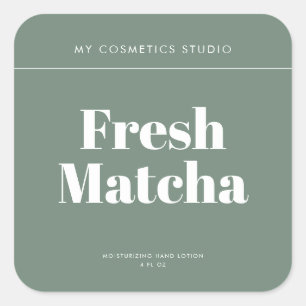 Sticker Carré Bougie minimaliste moderne de cosmétiques écologiq