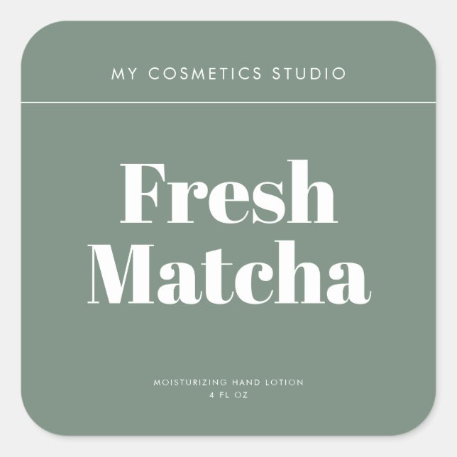 Sticker Carré Bougie minimaliste moderne de cosmétiques écologiq (Devant)