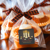 Bougies chaudes Feuilles colorés Dîner Thanksgivin