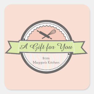 Sticker Carré boulangerie couleur sur mesure rouleau pin whisky