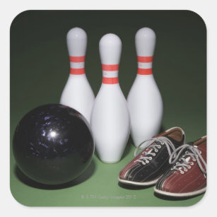 Sticker Carré Boule de bowling