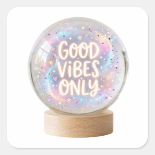 Sticker Carré Boule de Cristal Prédit de Bonne Vibrations
