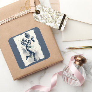 Sticker Carré Boule de football Player Portrait Abstrait Vector