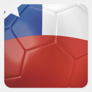 Sticker Carré Boule Drapeau Chili