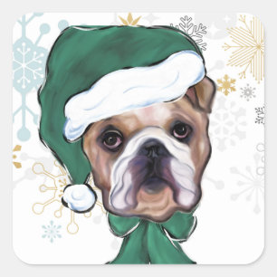 Sticker Carré Bouledogue