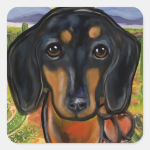 Sticker Carré Bouledogue allemand nain, plus communément appelé