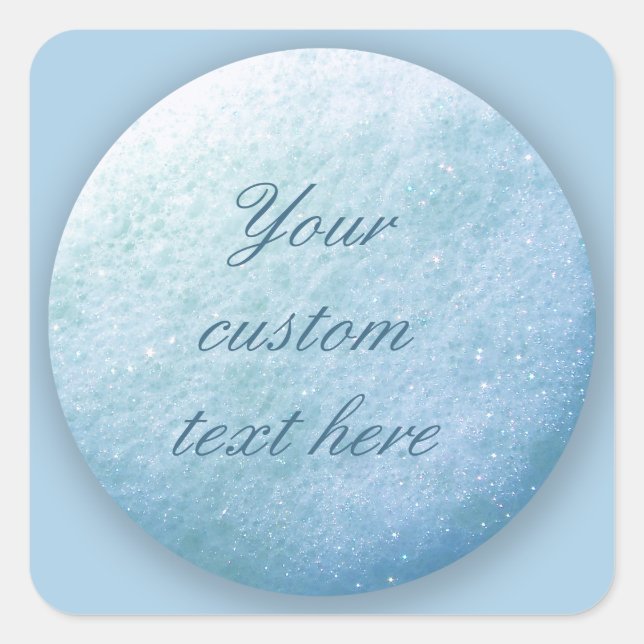 Sticker Carré Boules de savon point 1260C bleu (Devant)