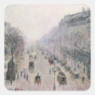 Sticker Carré Boulevard Montmartre, 1897 (huile sur la toile)