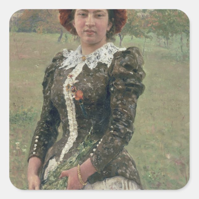 Sticker Carré Bouquet Spring (Devant)