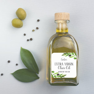Sticker Carré Bouteille d'huile d'olive extra vierge Produit mod