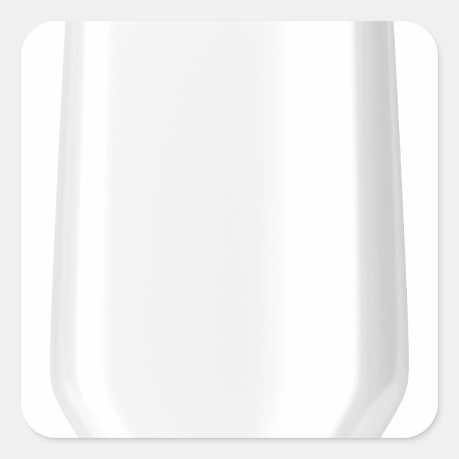 Sticker Carré Bouteille en plastique blanc pour shampooing (Devant)