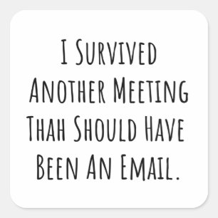 Sticker Carré bouton de réunion inutile