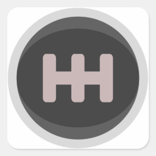 Sticker Carré Bouton Maj du train de course