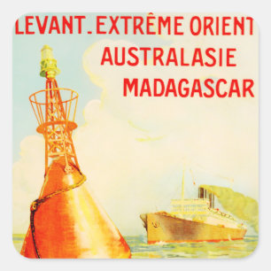 Sticker Carré ~ Bouy de Messagries Maritimes