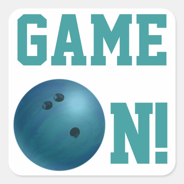 Sticker Carré Bowling Ball Blue (Devant)