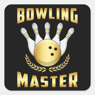 Sticker Carré Bowling Bowler Strike Team Bowl Sport Drôle Cadeau