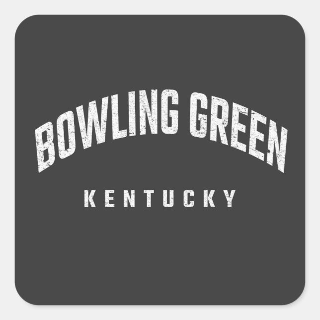 Sticker Carré Bowling Green Kentucky KY (Devant)